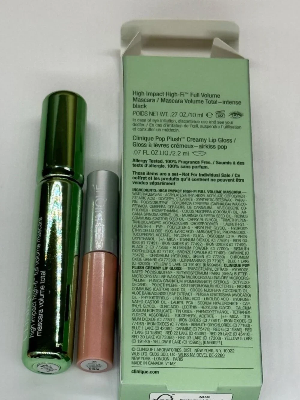 Clinique High Impact High-fi 2 Pcs Gift Set For Women Mascara+lip Duos